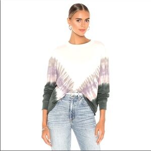 Daydreamer Free People Dusty Rose Tie Dye Long Sleeve Tee Crop Woman’s New
